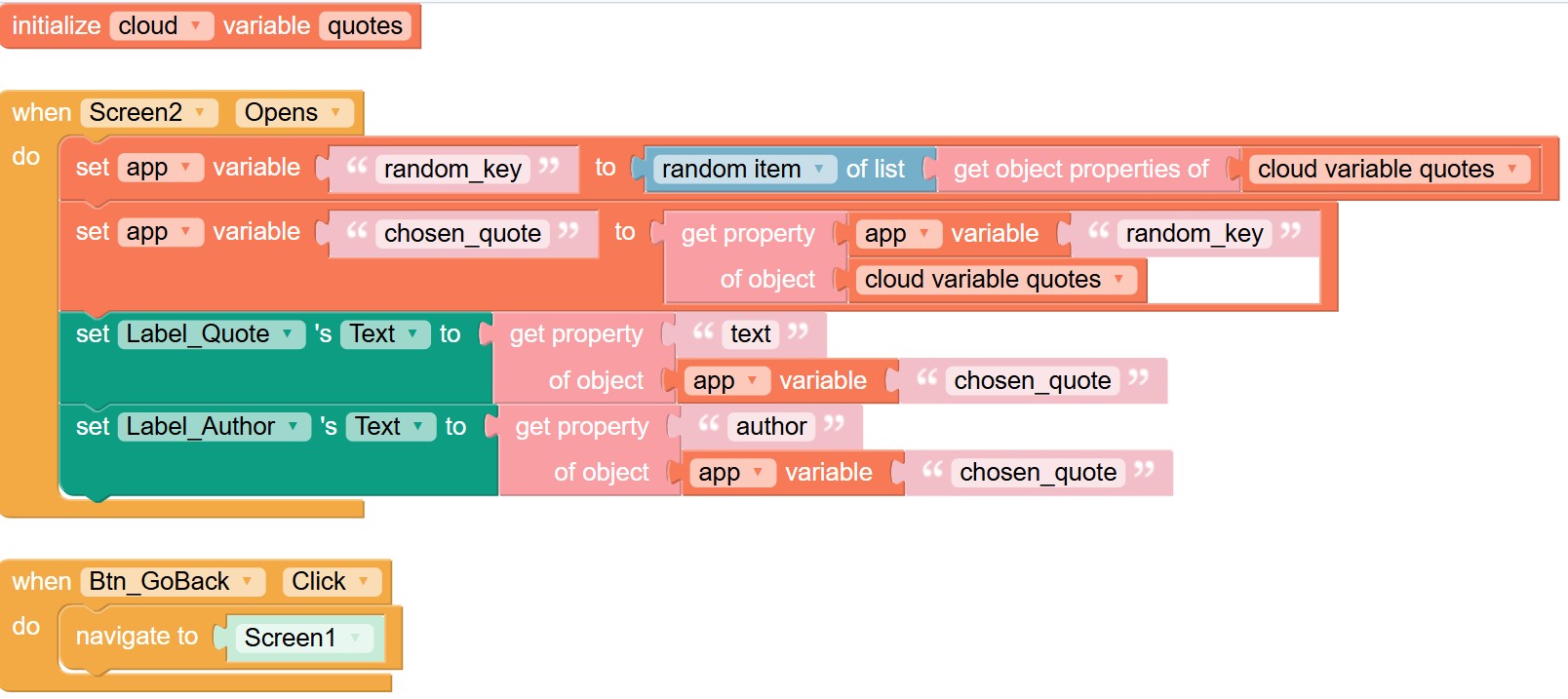 Thunkable logic blocks with Firebase