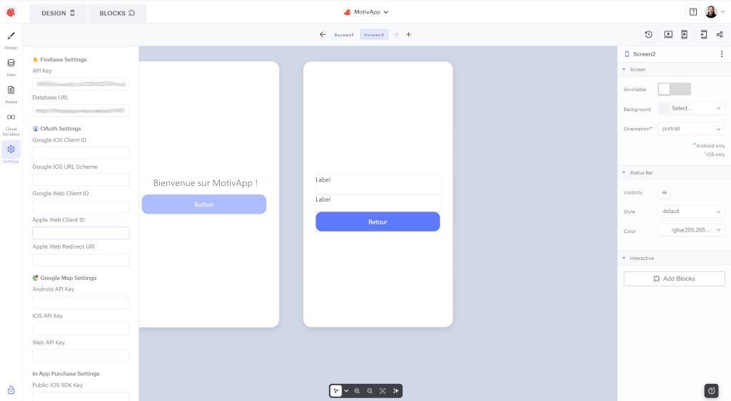 Écran 2 de l'application MotivApp
